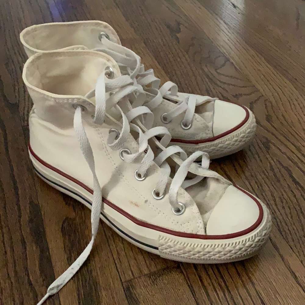 White Hightop Converse